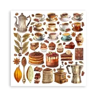 Stamperia Coffee and Chocolate Maxi Background 12x12 Inch Paper Pack (SBBL145)